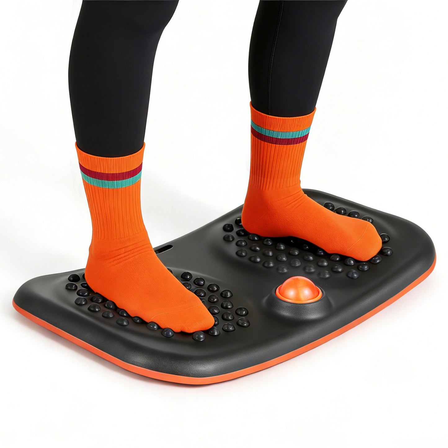 Balance Board, Wobble Board Trainer For Adults, Premium Balance Training Equipment Rocker, Compact & Lightweight For Core Workouts, Standing Desk Exercise, Home Gym, Office, Workstation, Black