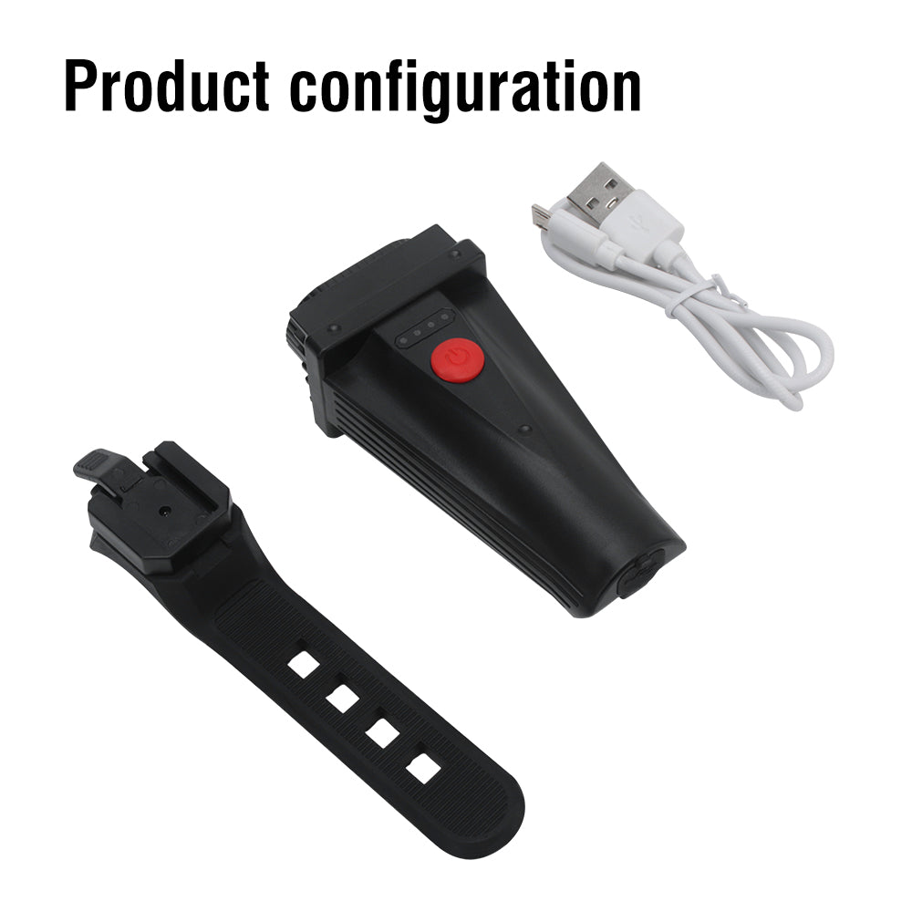 Bicycle Headlight Bike Head Light Front Light Cycling USB Rechargeable LED Light