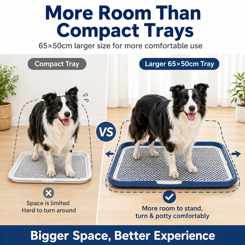 Bac à Toilette pour Chien avec Grille Amovible - Anti-fuite