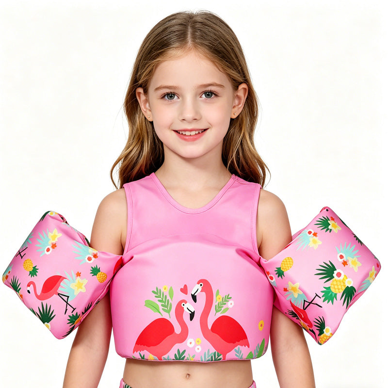 Flamingo Toddler Swim Vest, Kids Life Jacket Vest, Swim Aid Floats For Swimming Pool, Learn To Swim For 25lbs To 55lbs Toddlers