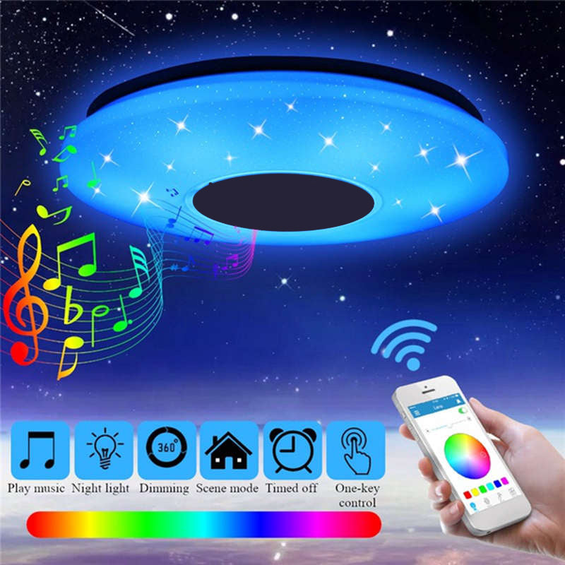 Plafonnier rond intelligent RGB pour chambre, couloir et entrée