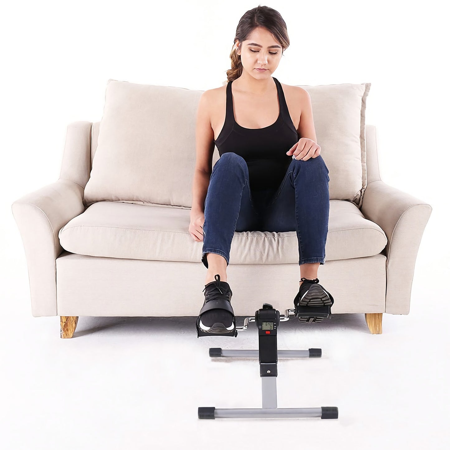 Mini Vélo d'Appartement Pliable - Pédalier Fitness Écran LCD