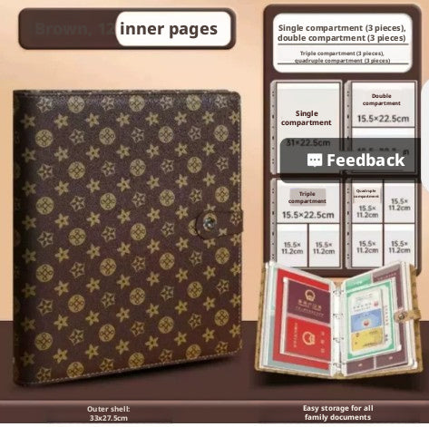 ID Storage Book-Coffee Color-1 pc