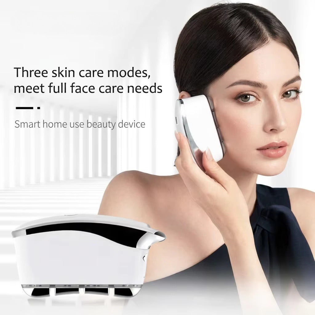 Portable LED EMS Gua Sha Massager With Vibration For Facial Lifting, Muscle Stimulation And Neck Massage