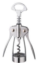 Red wine opener-bright silver-zinc alloy +420 stainless steel-1
