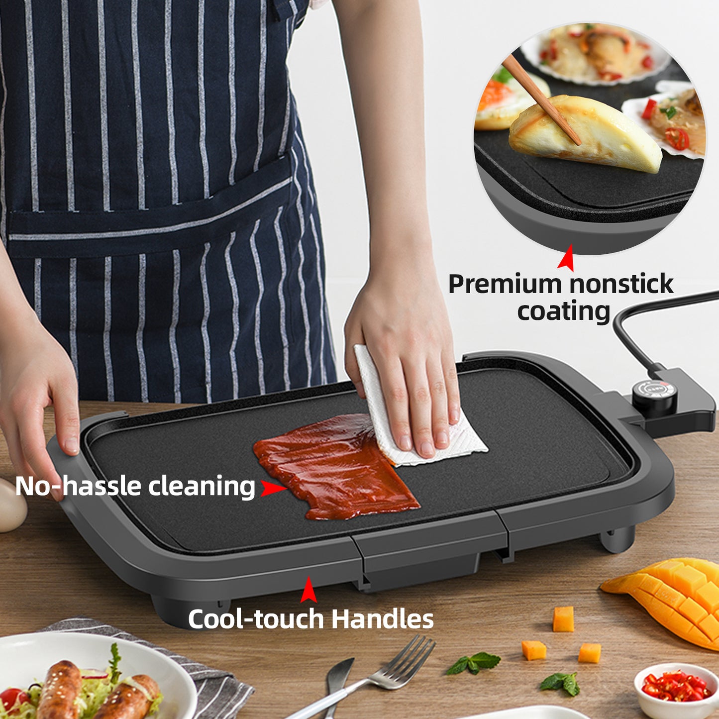 Smokeless Plug-in BBQ Grill For Home Use Meat Grill