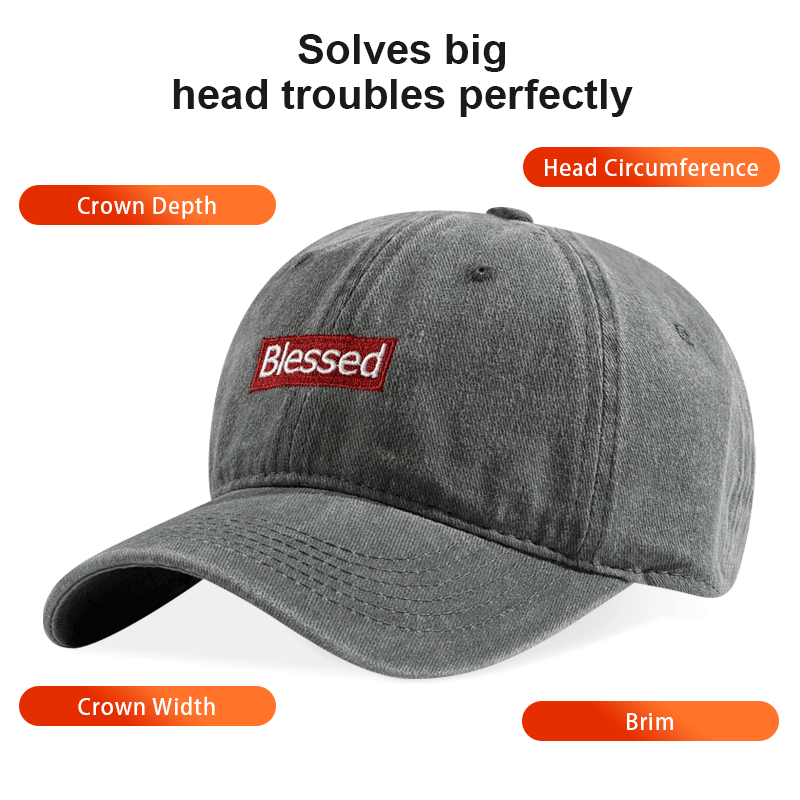Casquette Baseball Brodée "Blessed" - Vintage Lavé