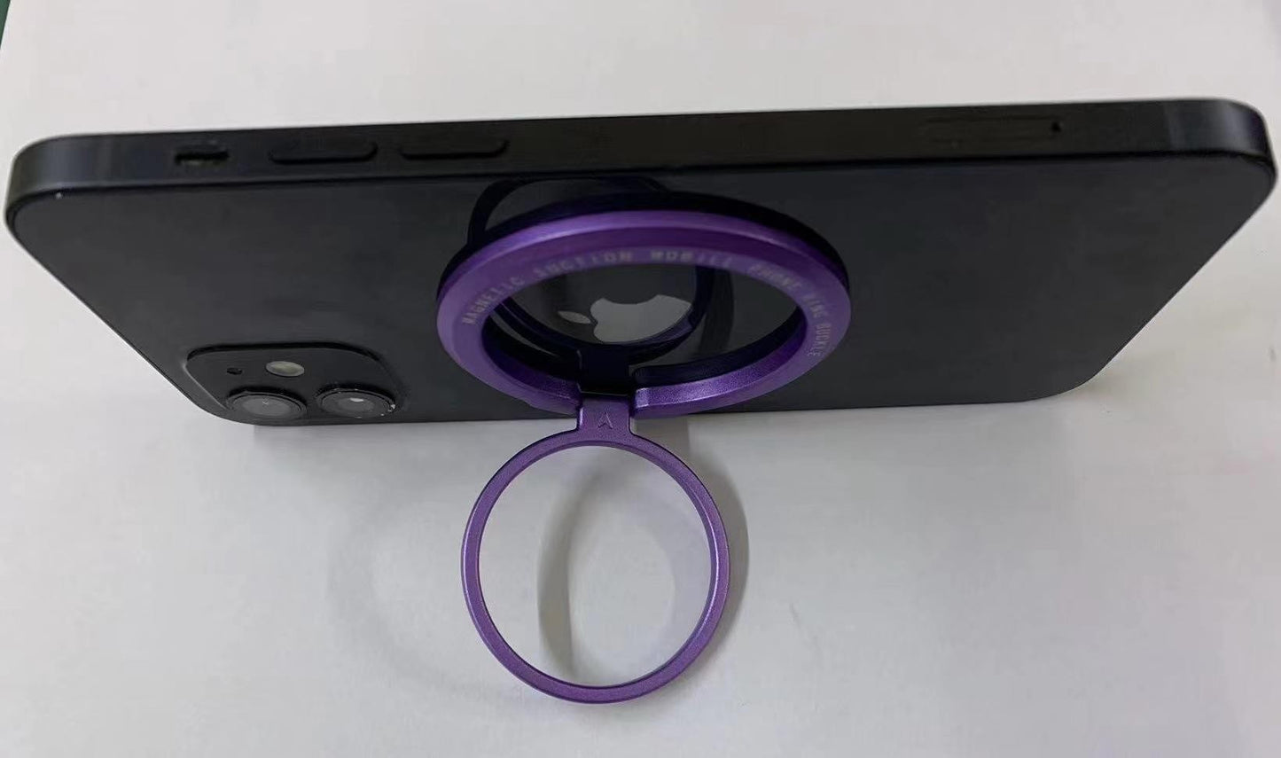 Magnetic ring mobile phone holder-purple-zinc alloy-1 piece