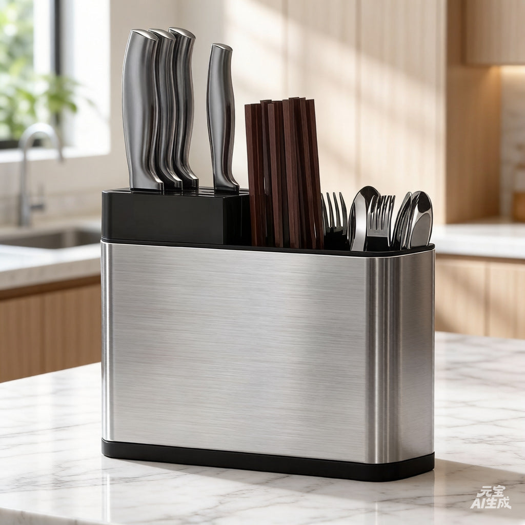 Kitchen Cutlery Knife Holder Spoon Fork Storage Rack Organizer Utensils Chopstic