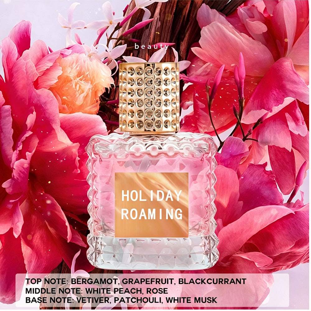Holiday Roaming Eau De Parfum For Women - Floral Fruity Long-Lasting Perfume With Bergamot, Peach & Musk Notes