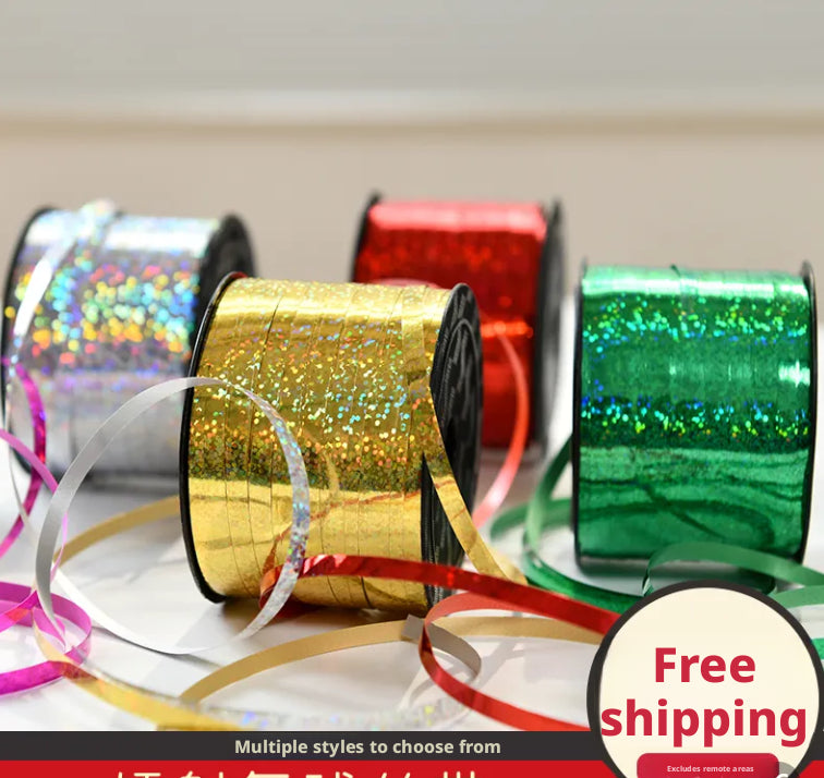 Laser Balloon Ribbon-Red-1 Roll