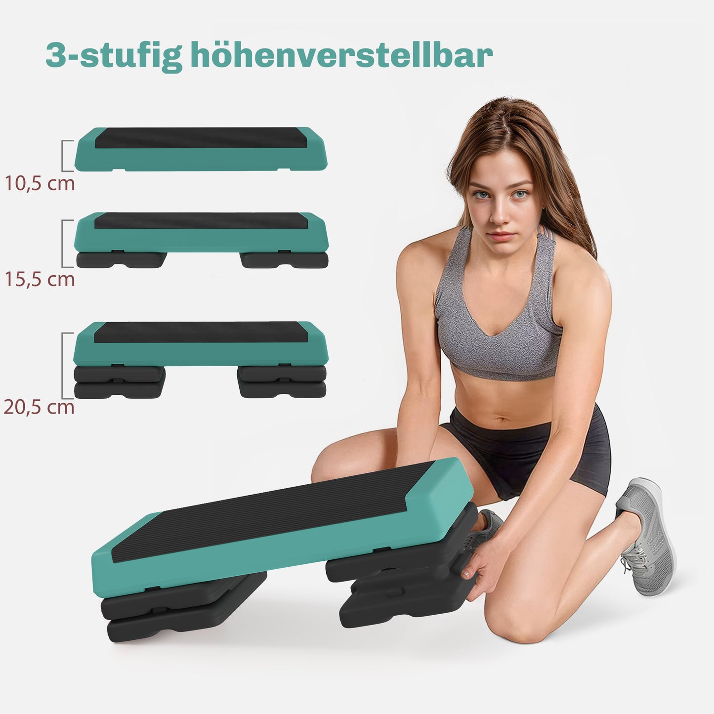 Stepper Aérobic Réglable en Hauteur - 3 Niveaux