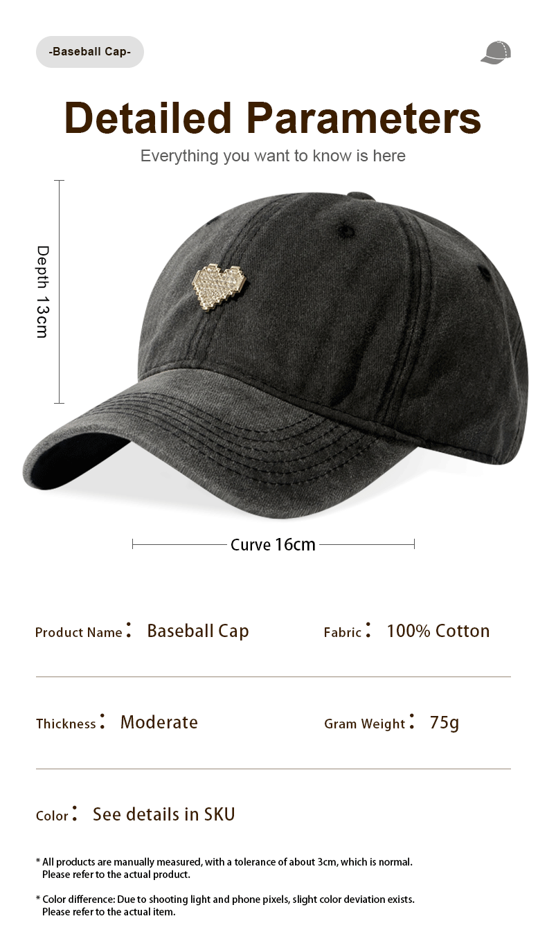 Casquette Baseball Flocon Strass - Vintage Lavé