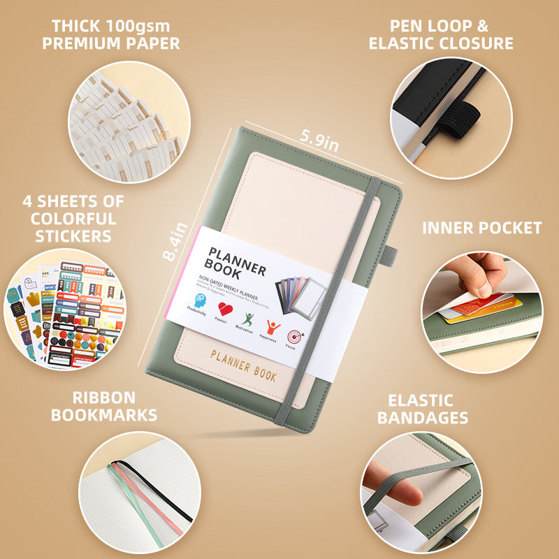 Dot Matrix Square Self-discipline Bandage Notebook