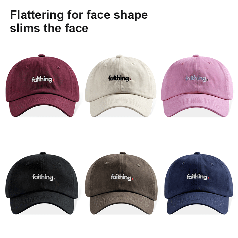 Religious Christian Faithing Letter Embroidery Black Vintage Casual Unisex Baseball Cap
