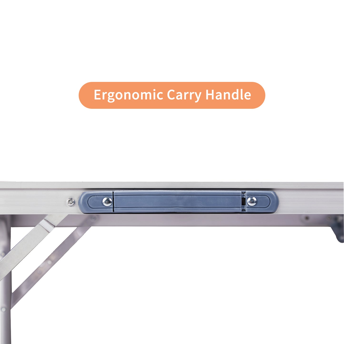 6ft 180 - 60cm Aluminum Alloy 3 - Fold Portable Folding Table, Adjustable Height