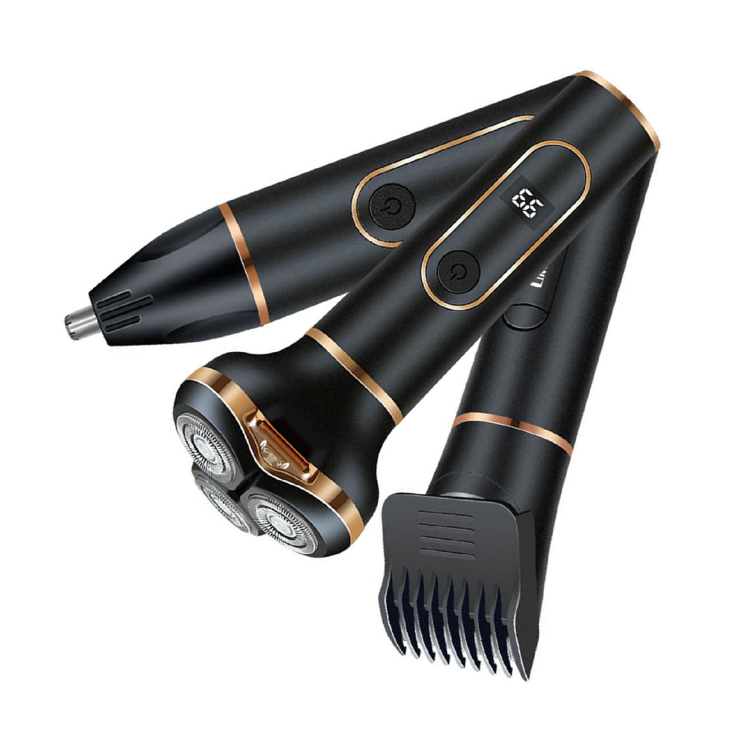 Cordless Electric Shaving Machine Men 3 In 1 For Beard Nose Hair Sideburns IPX7 Water Proof USB Charging Tool