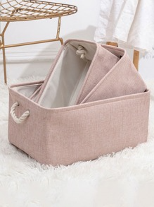 Tabletop linen storage basket-pink-small-1 piece
