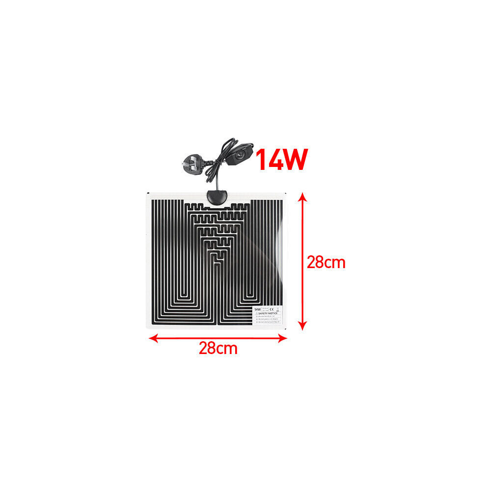 Reptile Vivarium Heat Mat Heating Warm Heater Pad With Thermostat Controller UK-14W