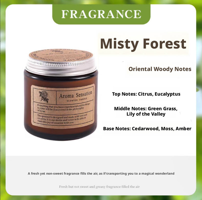 Vegetable oil scented candle-Misty forest-Vegetable wax-1 piece