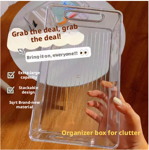 Clear acrylic desktop storage box-1 pack