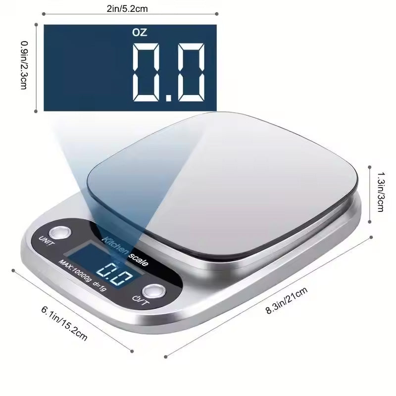 High-Precision Kitchen Scale: 10kg (for Food Baking/Jewelry), LCD, Multi-Function
