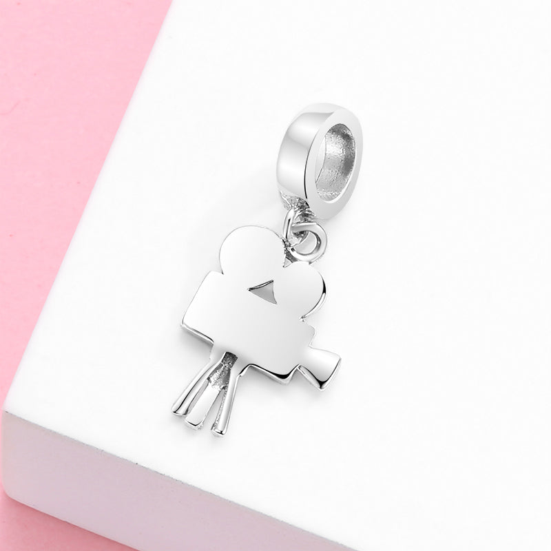Original Movie Camera Dangle Charm 925 Sterling Silver Vintage Film Camera Penda