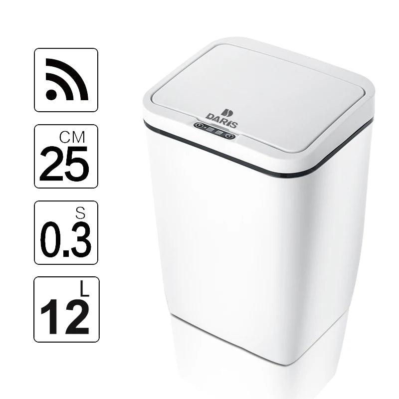 Automatic Touchless Intelligent induction Motion Sensor Kitchen Trash Can Wide Opening Sensor Eco-friendly Waste Garbage Bin