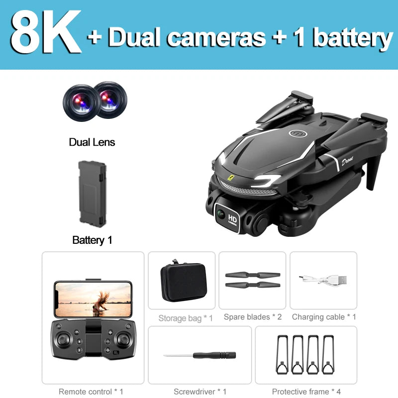 Xiaomi-Drone Évitement d'Obstacles, Jouet Pliable, Flux Optique, Caméra Touriste Professionnelle, Original, ATA JIA, V88, Photographie, 8K, 5G