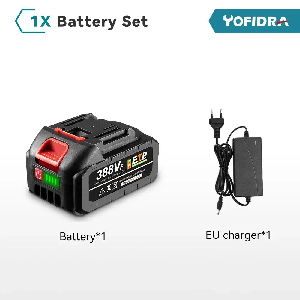 Yofidra batterie Li-Ion Rechargeable 7500 mAh-22500 mAh outil électrique haute capacité remplacer la batterie pour perceuse clé souffleur outil