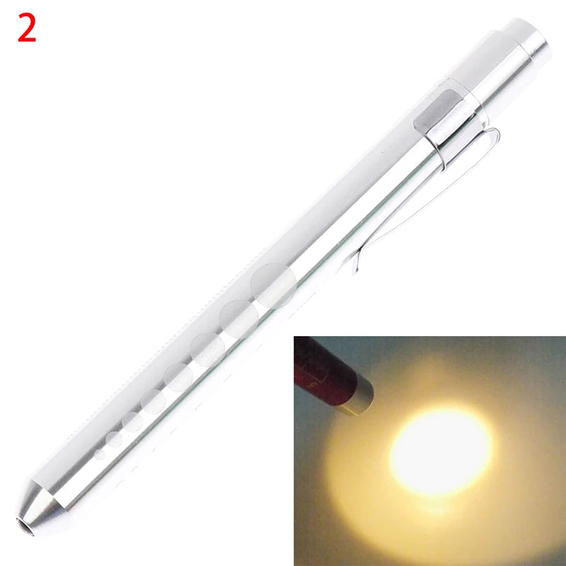 1 pièces lampe de poche LED Portable lampe de travail stylo de premiers secours lampe torche élève jauge mesure stylo médical lumière