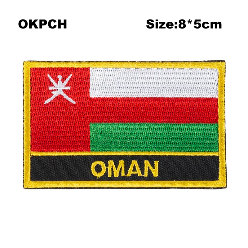 Morocco Flag Embroidery Patches Iron on Saw on Transfer patches Sewing Applications for Clothes in Home&Garden