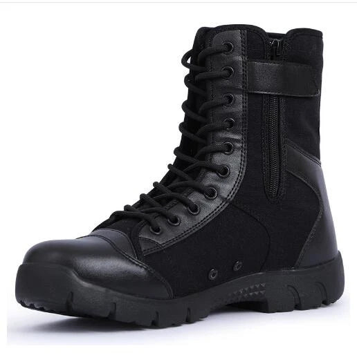 Men Boots Lace Up Waterproof Outdoor Botas Breathable Canvas Camouflage Tactical Combat Desert Ankle Shoes D139