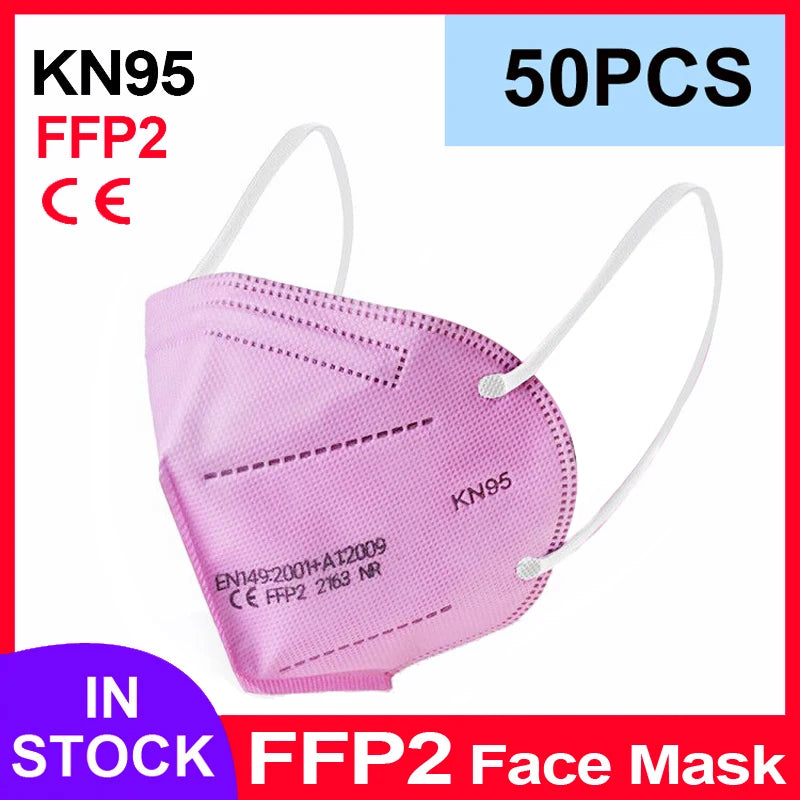 FFShrimp-Masque facial KN95 à 5 couches filtrantes, protection buccale, CE FFP2