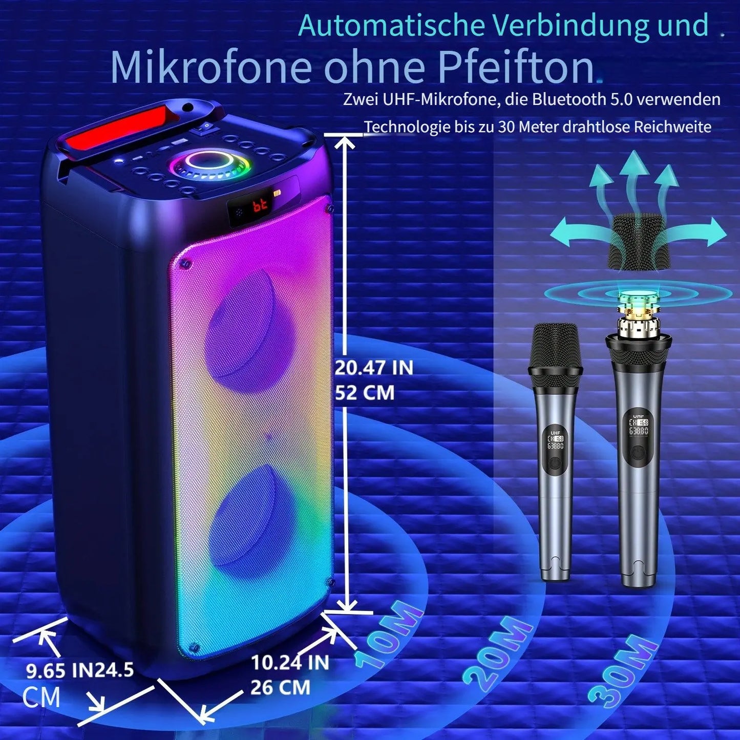 JYX T10 Party Tragbare Bluetooth-sprecher karaoké-masque (festa de vacances Nab, TWS)