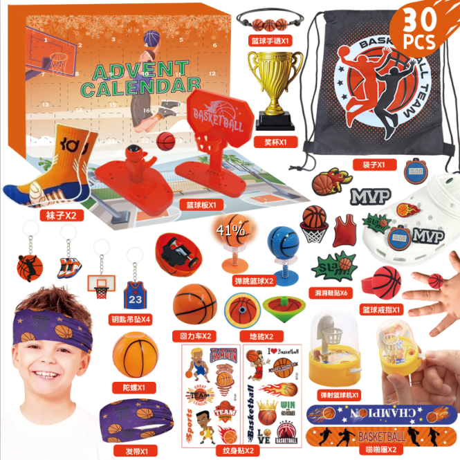 Calendrier de l'Avent Basketball - 24 Jours Mini Ballons