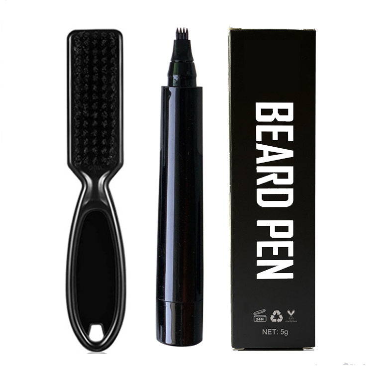 Beard Headline Filler Four-fork Head Brush Anti-sweat Suit