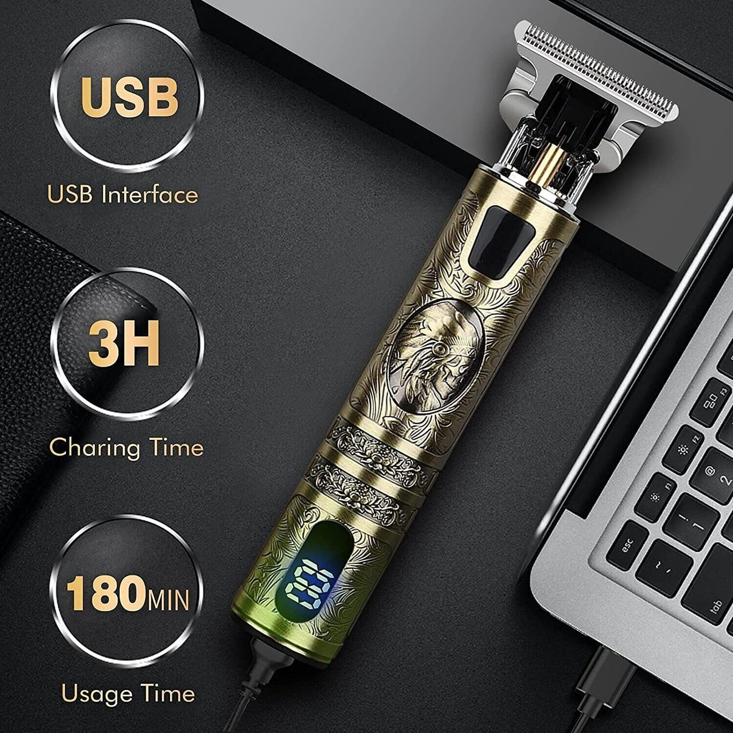 Hair Clippers Beard Trimmer For Men Hair Cutting Cordless Barber Shaving Machine
