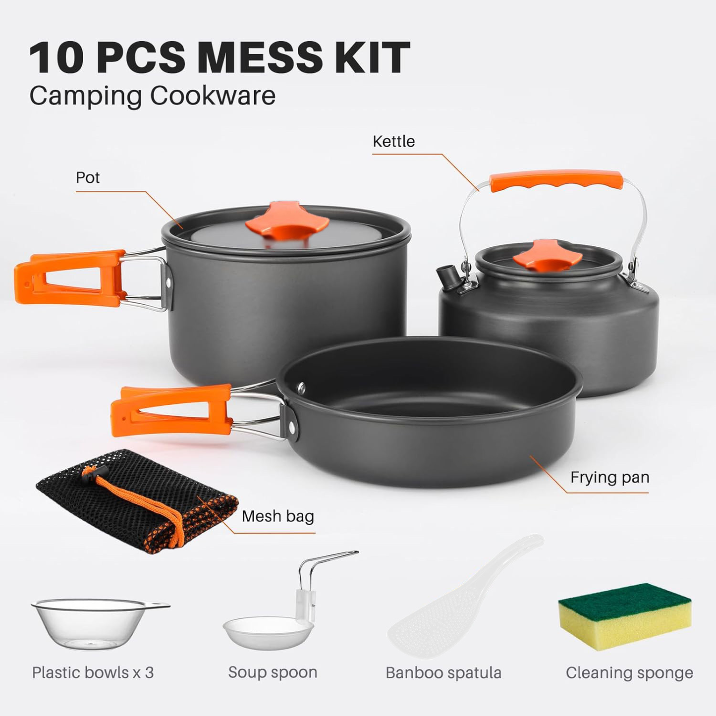 Set de cuisine de camping pour 2-3 personnes