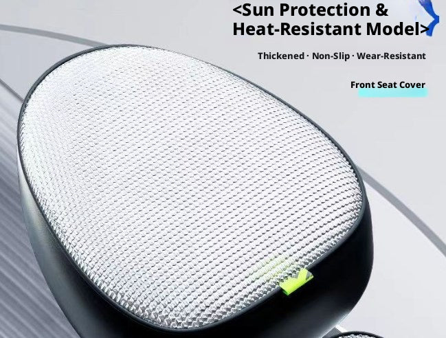 Electric bicycle cushion-silver checkered-round head front seat-1 piece