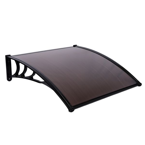 1 0 0 X 1 0 0 Household Application Door & Window Rain Cover Eaves Canopy Brown & Black Bracket
