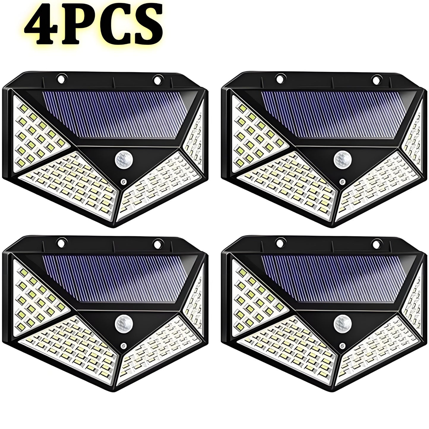 Solar Power PIR Motion Sensor Wall Lights 10 0 LED Outdoor Garden Security Lamp