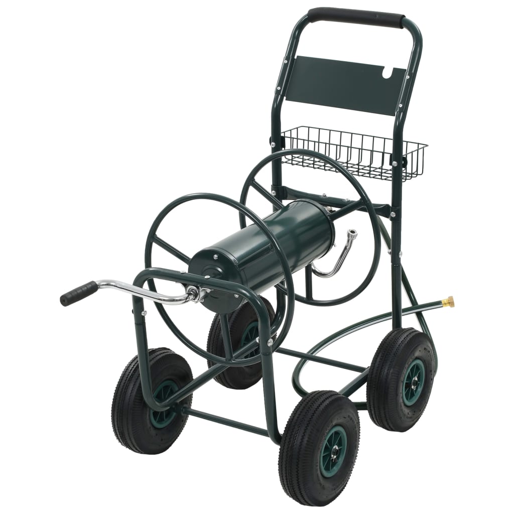 garden hose reel with 1/2" hose connection, 75 m steel