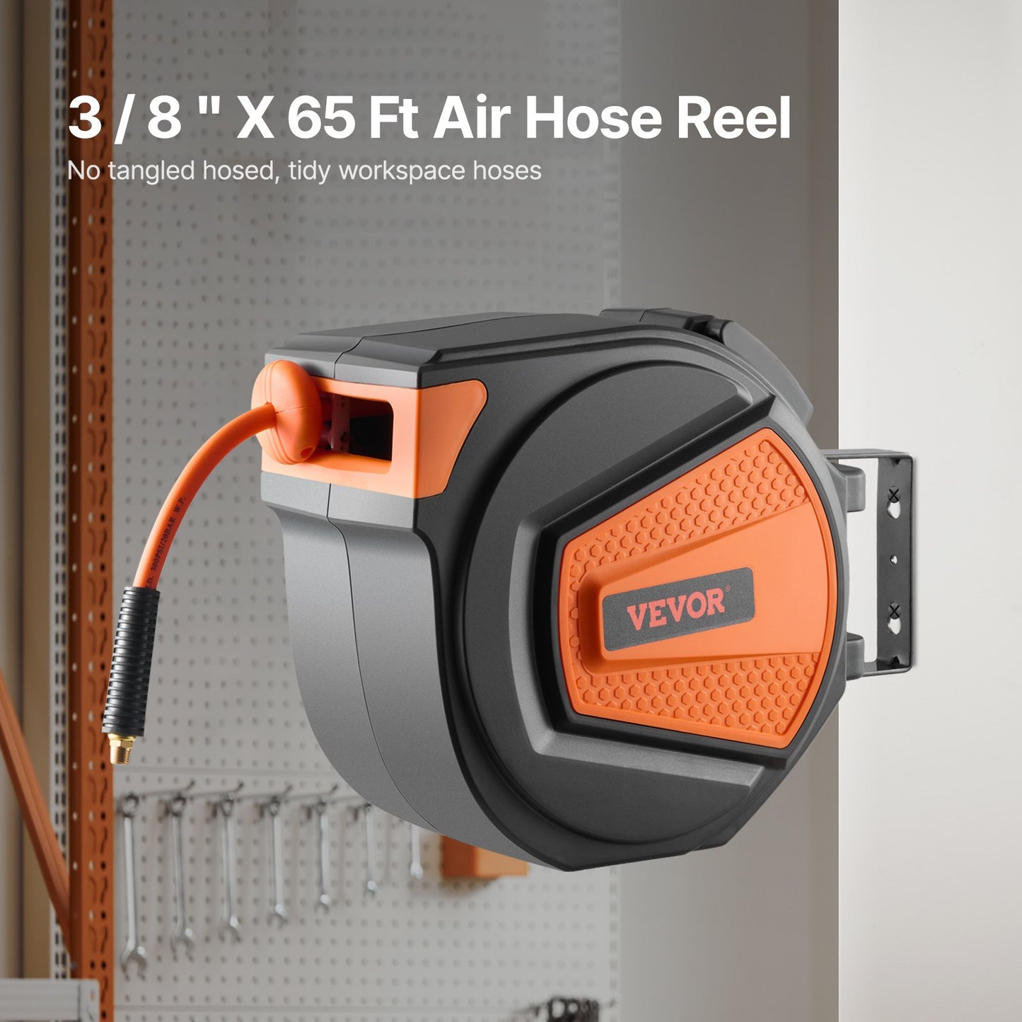 Retractable Air Hose Reel Hybrid Enclosed Air Hose 300 PSI