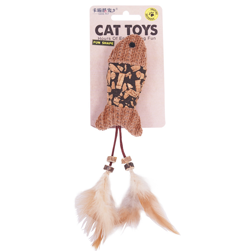 Canne de Jeu pour Chat avec Herbe à Chat & Plumes