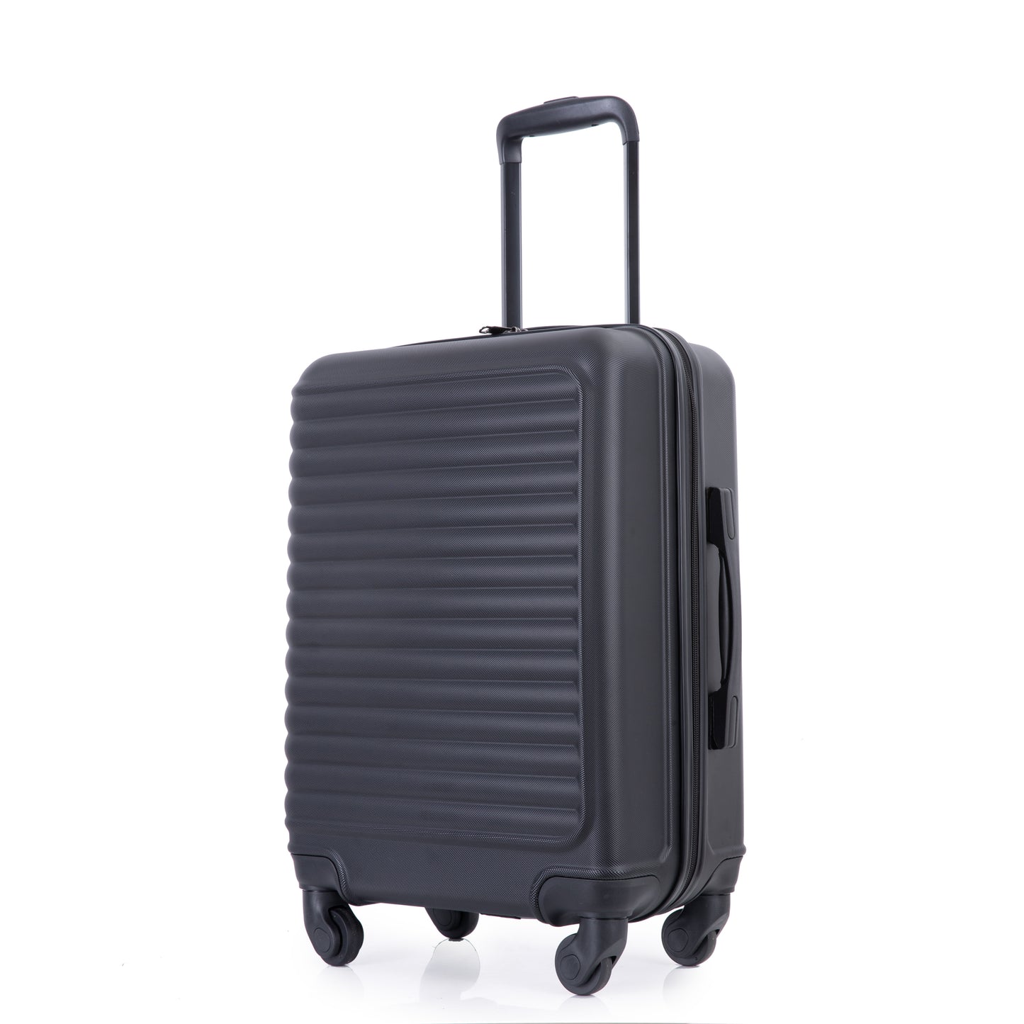 Valise cabine rigide ABS légère à roues, 20 pouces, noir