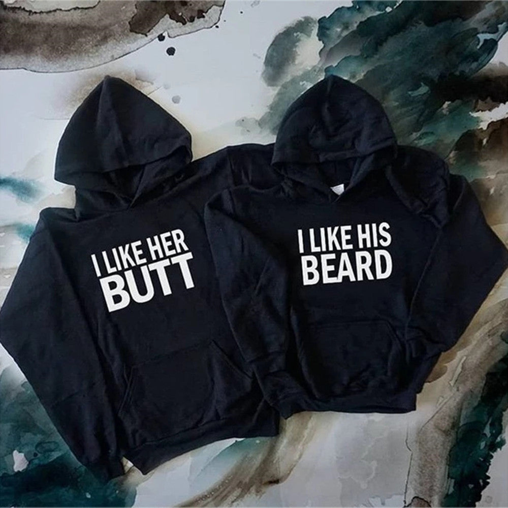I LIKE HER BUTT I LIKE HIS BEARD Hoodie