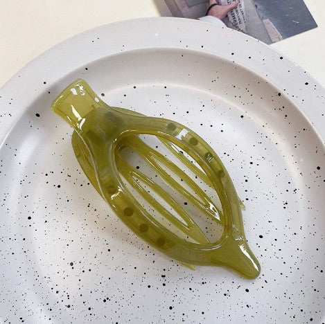Hair curling duck bill clip-jelly green-1 piece