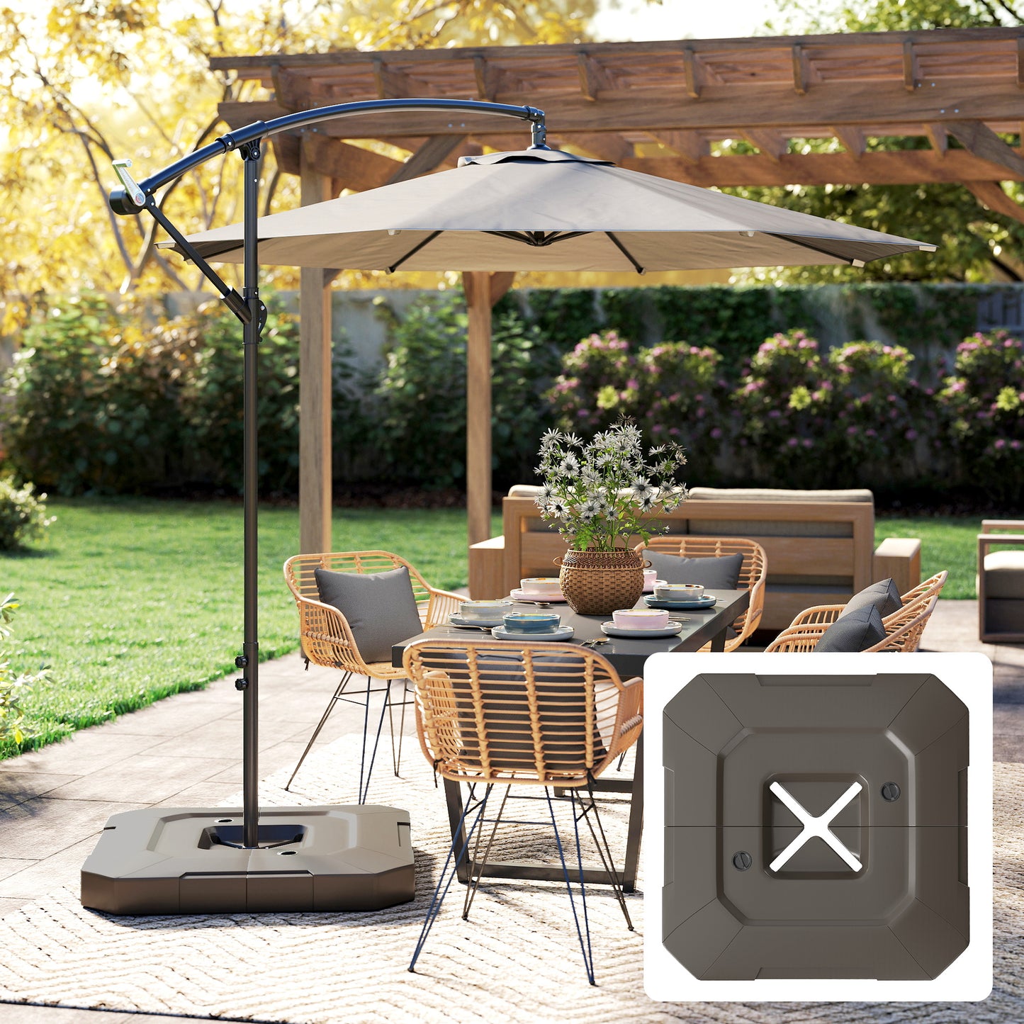 2-Piece Cantilever Umbrella Base Weight Set
