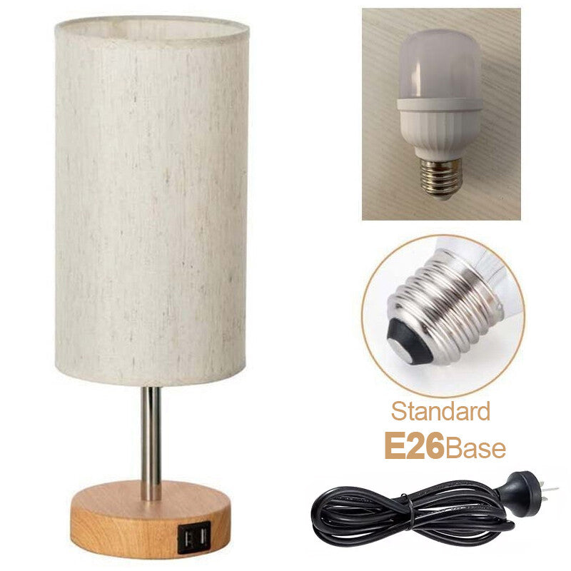 Lampe de chevet tactile avec ports de charge USB-A, 3 intensités